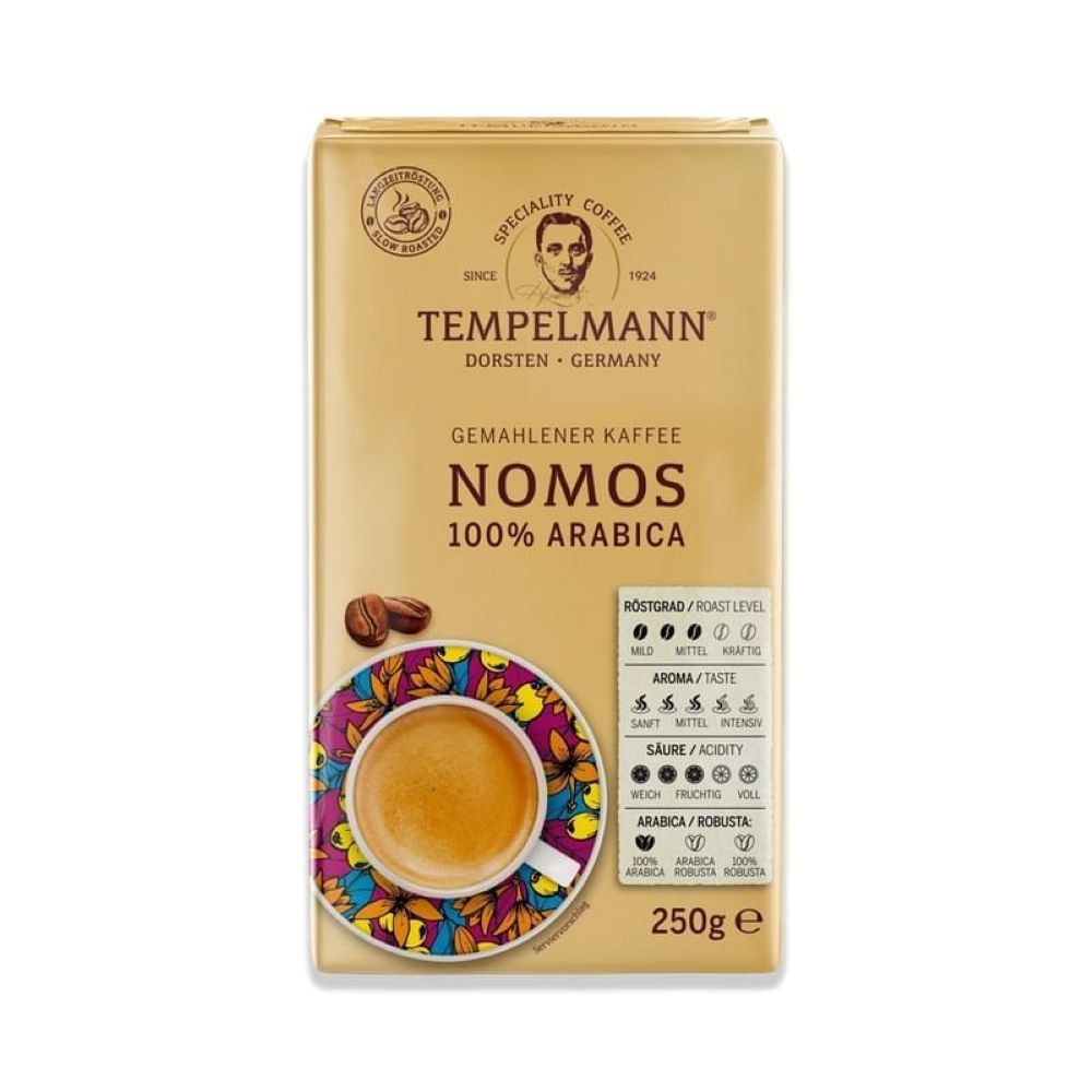 Кофе молотый Tеmpelmann Nomos 250 г, 4 шт