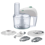 Кухонный комбайн PHILIPS HR7605/10, 350 Вт, чаша 2,1 л, 1 скорость, 5 насадок, белый