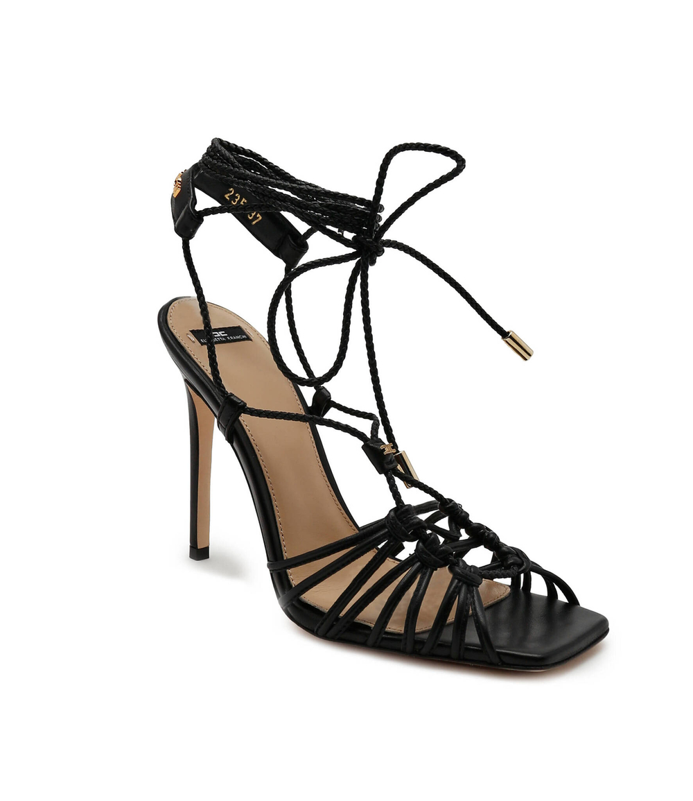 Кожаные босоножки на шпильках Elisabetta Franchi - черный(SA09B31E2)