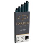 Картриджи чернильные PARKER "Cartridge Quink", КОМПЛЕКТ 5 шт., черные, 1950382