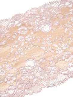03-169 ОПТ Кружево эластичное 22 см, телесный/бежевый
