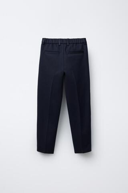 ZARA КОМФОРТНЫЕ КОСТЮМНЫЕ БРЮКИ, МОРСКОЙ СИНИЙ