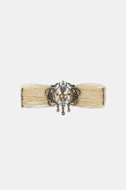 ZARA ЧОКЕР С ЖЕМЧУГОМ И СТРАЗАМИ, ОТТЕНКИ СЕРОГО