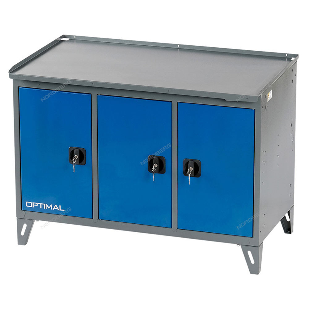 NORDBERG (NW303) Верстак слесарный 3-х тумбовый, 3 створки