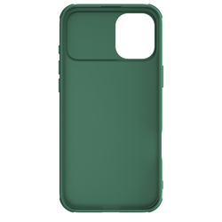 Усиленный чехол зеленого цвета (Dark Green) с сдвижной шторкой для камеры от Nillkin для iPhone 16, серия CamShield Pro Case