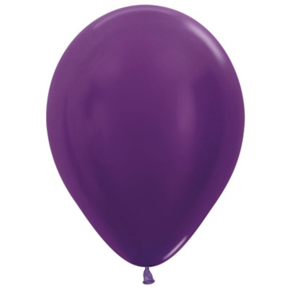 Воздушные шары Sempertex, цвет 551 металлик, фиолетовый, 100 шт. размер 12&quot;