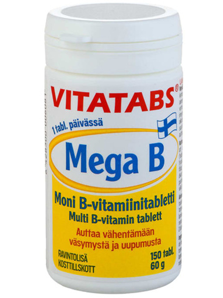 Пищевая добавка Vitatabs Mega B 150 таб, Все витамины группы В в одной таблетке