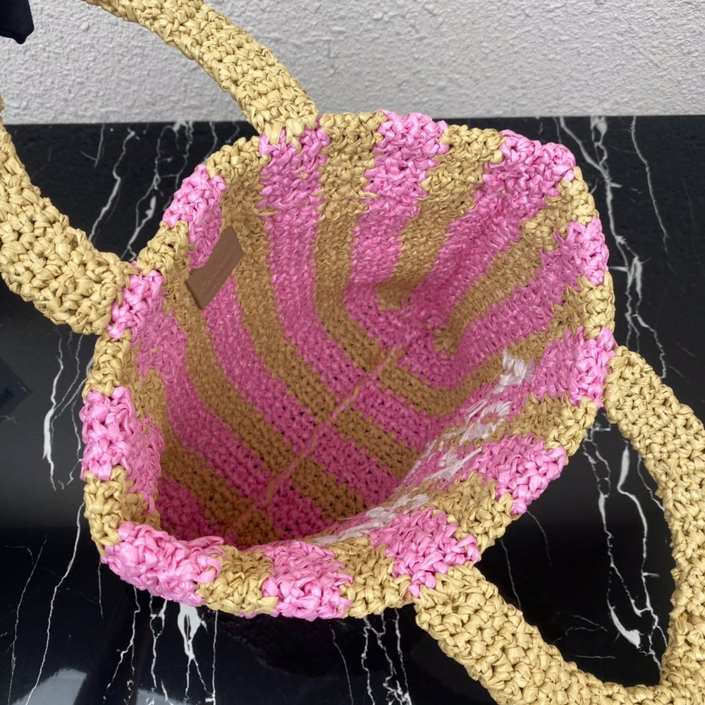 Prada Raffia Tote Bag 24 cm