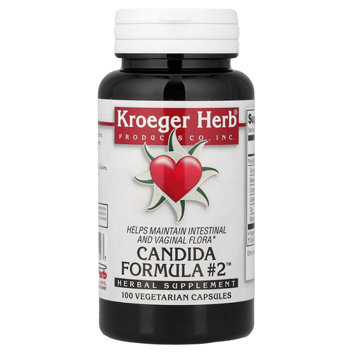 Kroeger Herb Co, Candida Formula #2™, 100 вегетарианских капсул