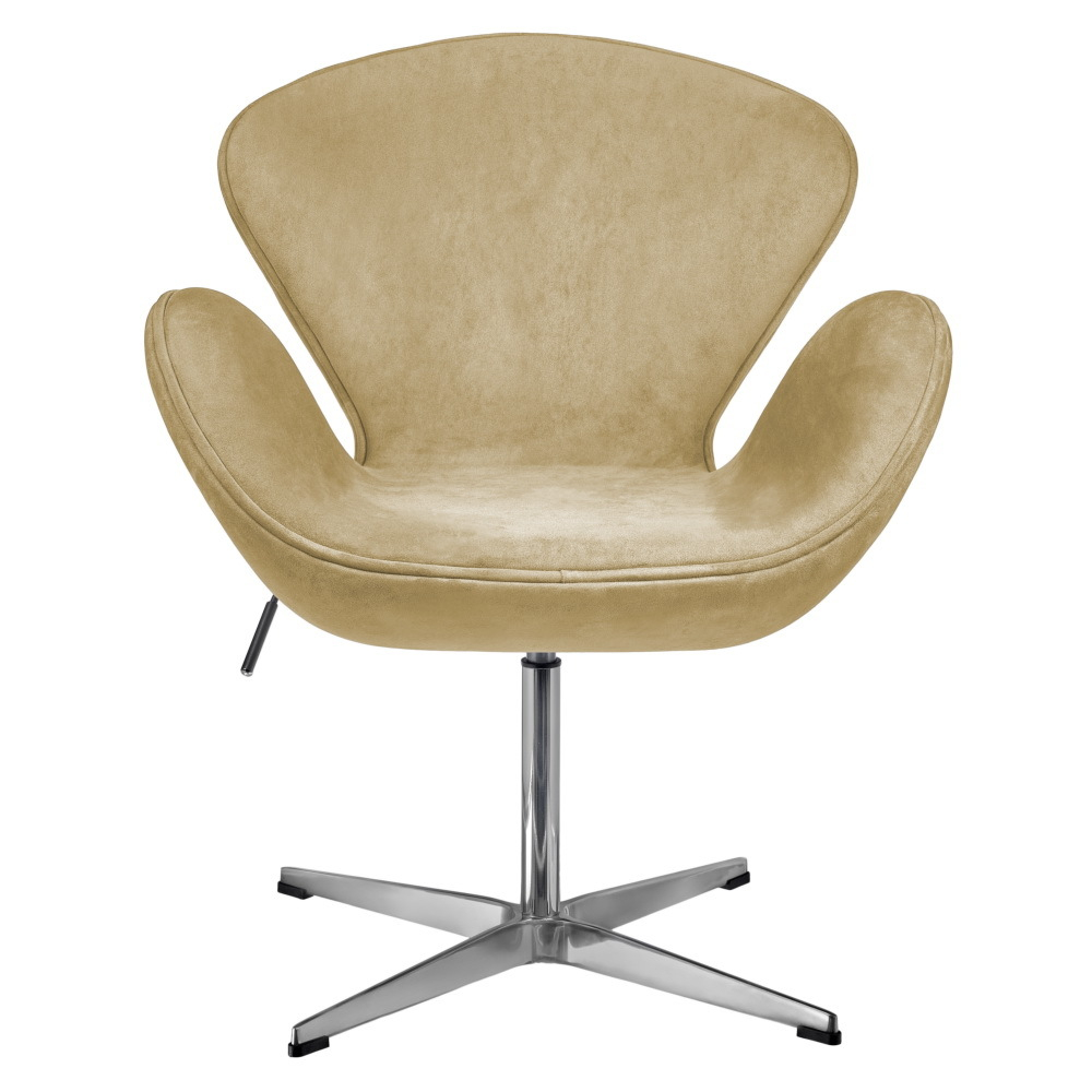 Кресло SWAN STYLE CHAIR карамельный, искусственная замша