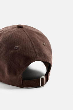 ZARA КЕПКА SOFT С ВЫШИВКОЙ, КОРИЧНЕВЫЙ