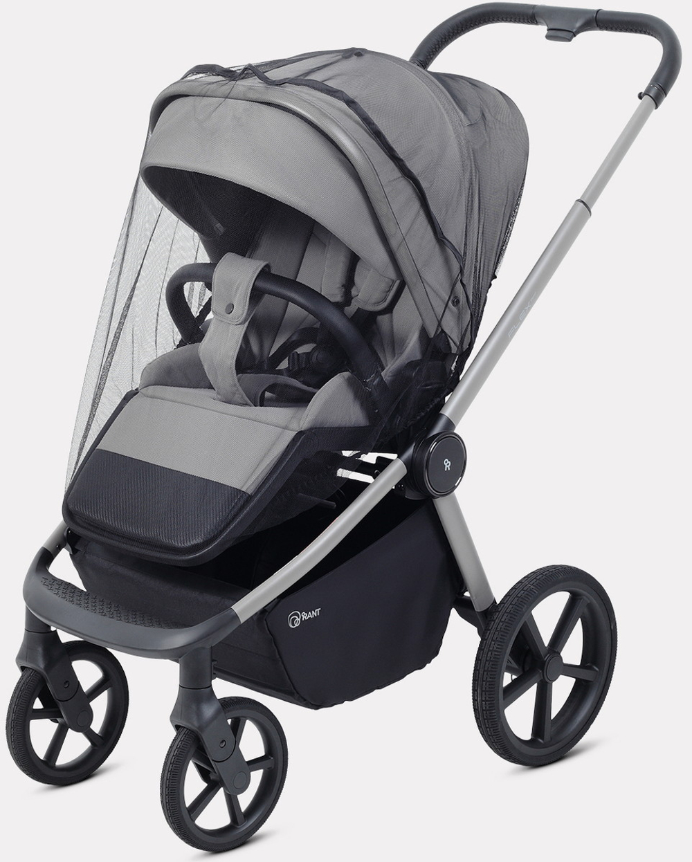Детская коляска Rant Flex Therm Soft 3 в 1 с автокреслом Evomax Black Stone Grey