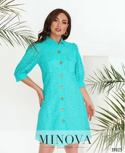 Платье 3147B-ярко-голубой Minova