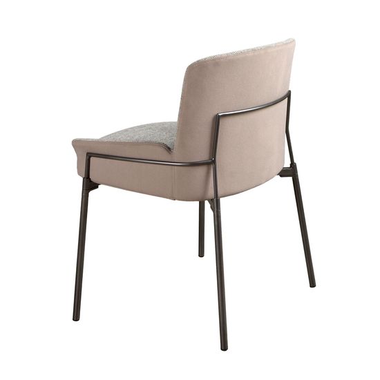 Стул 4171 из серой ткани и коричневого бархата Испания