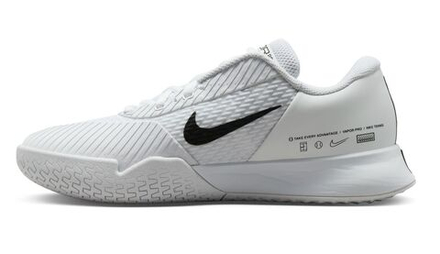 Женские Кроссовки теннисные Nike Zoom Vapor Pro 2 HC - белый, черный, Серебро