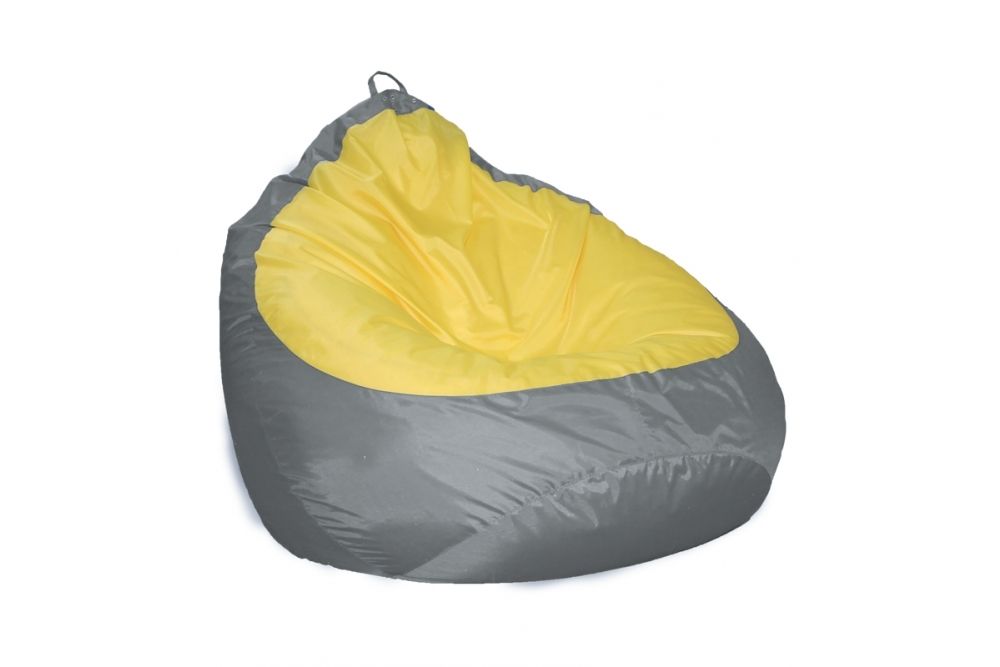 Пуф "Груша-2" (серый/желтый оксфорд), Комфорт-S
