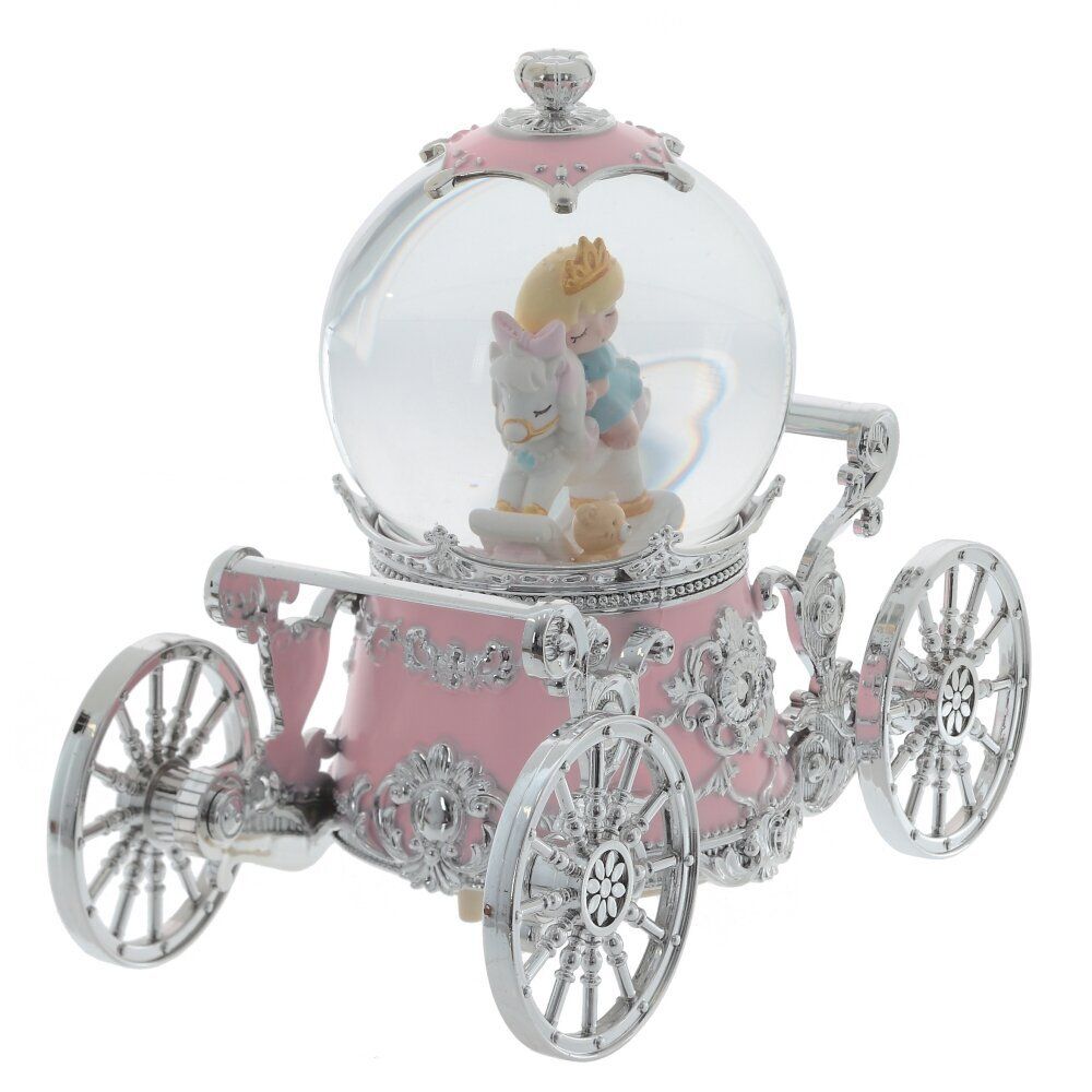 GAEM Фигурка декор "Девочка на лошадке" в стекл шаре (муз, подсвет, вьюга, 3xAAA н/п), D10, L22 W11 H19 с