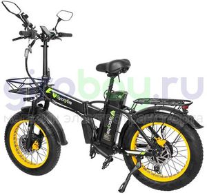 Электровелосипед Syccyba F10 Pro Dual 48V/20Ah (полный привод) - Желтый обод фото №7