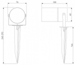 Наземный низкий светильник Elektrostandard Landscape/2 a057942