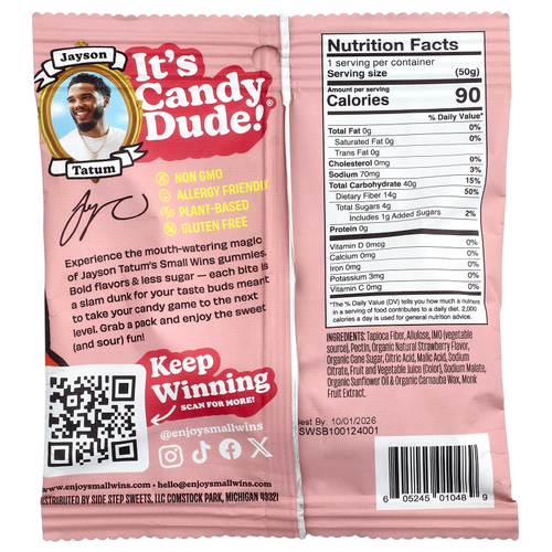 Enjoy Small Wins, жевательные таблетки, классическая клубника, 50 г (1,8 унции)