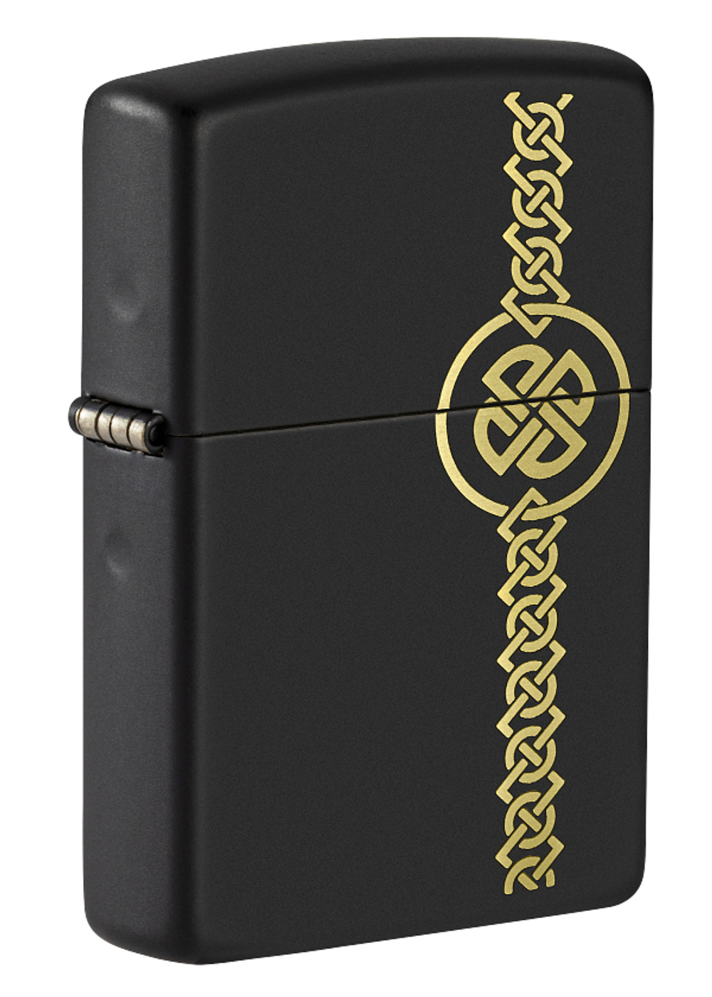 Легендарная классическая американская бензиновая широкая зажигалка ZIPPO Celtic Design 49518 в подарочной коробке