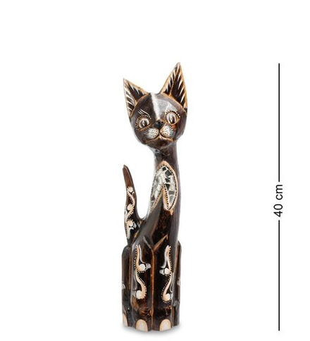 99-176 Статуэтка «Кошка» 40 см (албезия, о.Бали)