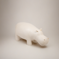 Банкетка Пуф Бегемот Белый средний