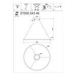 ST605.543.46 Светильник подвесной ST-Luce Белый/Белый LED 1*46W 4000K