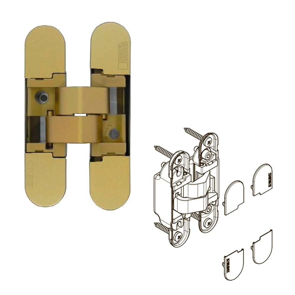 Петля ProfilDoors KRONA KOBLENZ 1019 26 золото матовое с накладками, Италия