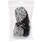 Повязка на голову косметическая «ДАЙМОНД РУШ», леопард, цвет бежевый, черный и коричневый, 20*5.5см (ZIP пакет)