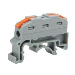 Клемма СМК 222-421D проходная 1-полюсная, с креплением на DIN-рейку (0,08-4 мм²), серая (5 шт./уп.)