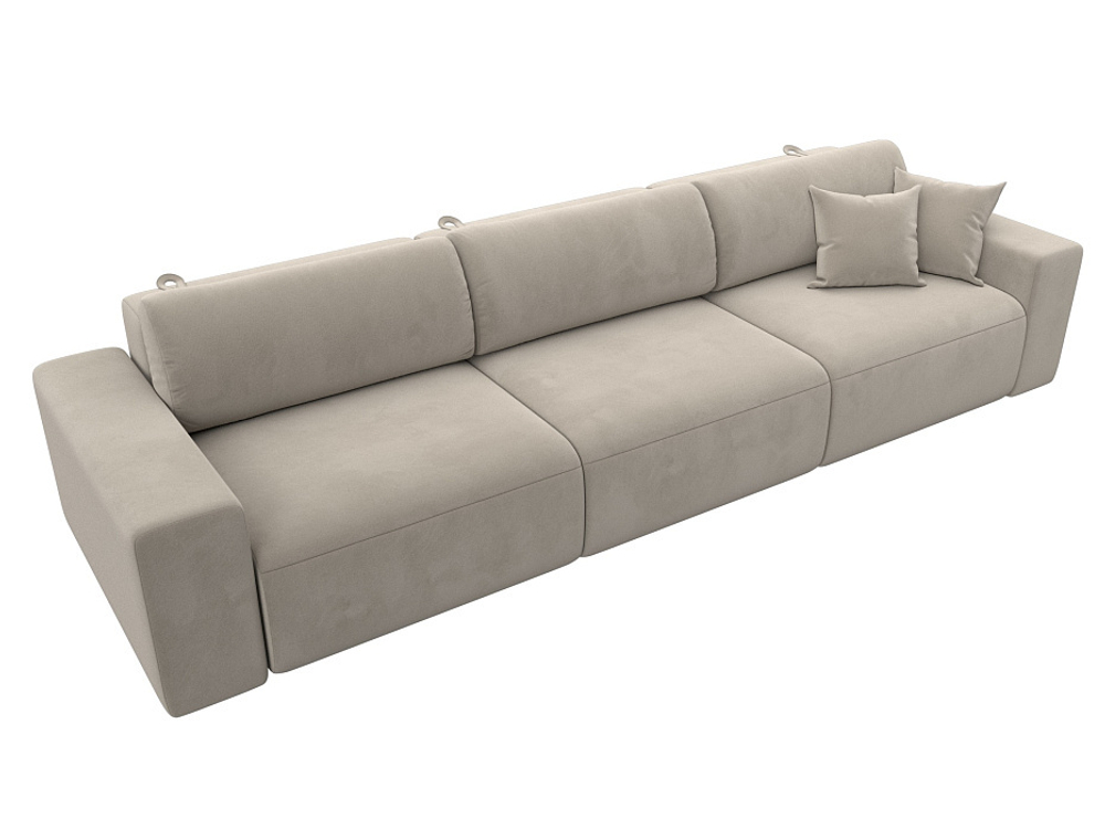 Диван прямой Лига-036 НПБ Классик Лонг МИКРОВЕЛЬВЕТ Бежевый