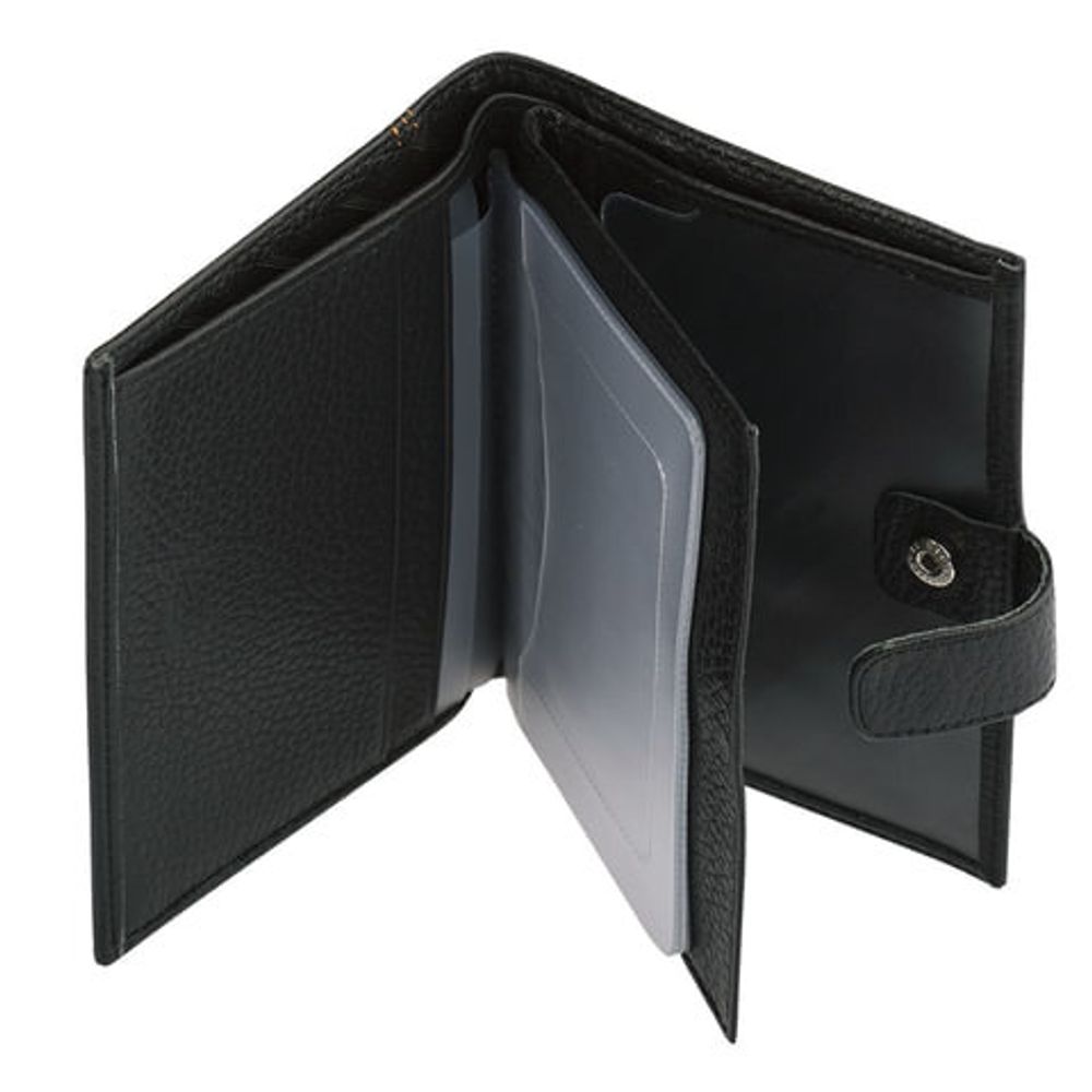 Бумажник водителя FABULA "Brooklyn", натуральная кожа, отстрочка, 6 пластиковых карманов, черный, BV.8.BR