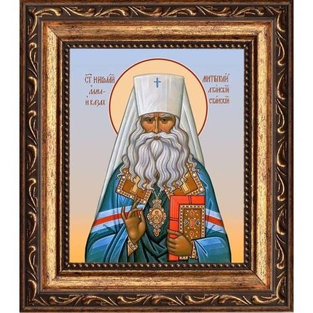 Николай (Могилевский) исповедник, митрополит Алма-Атинский. Икона на холсте.