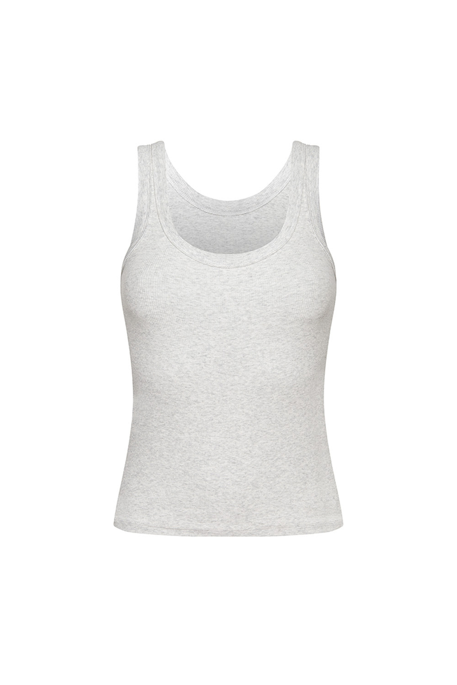 Майка с круглым вырезом AVRORA Светло-серый меланж