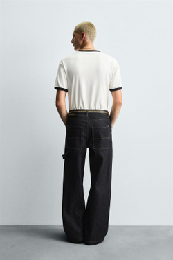 ZARA ДЖИНСЫ-КАРПЕНТЕР BAGGY FIT, СИНИЙ