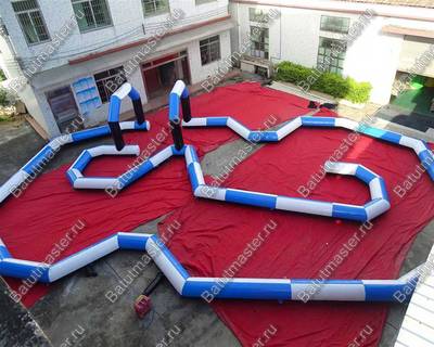 Надувная трасса "Опасный поворот", 18*15*2,5 м