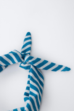 ZARA БАНДАНА В ПОЛОСКУ, ГОЛУБОЙ