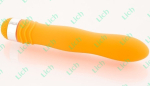 Оранжевый  водонепроницаемый вибратор 18 см.