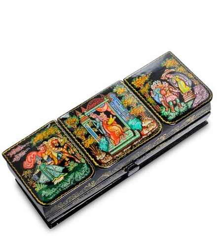 ШК-85/13 Шкатулка «Сказка о спящей царевне» С.М. 18x6,5