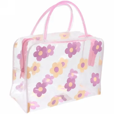 Косметичка «Adventure - Peas», цветы, цвет розовый, 24*17см