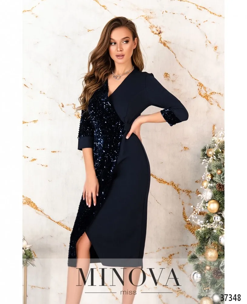 Платье 1152Н-синий Minova