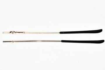 Заушник металл. в сборе с/ф 3,0х0,6х135 (серебро)  (10 пар)