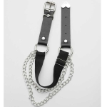 Подвязка на ногу Anklet necklace с цепью регулируемая черная