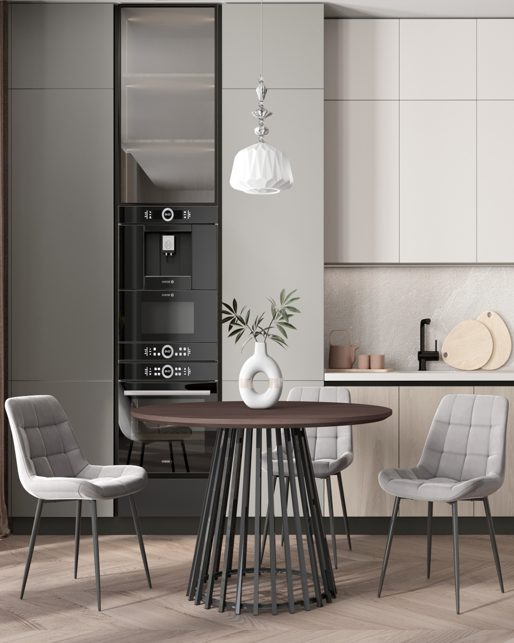 Стол обеденный Daphne 120*75 см темное дерево