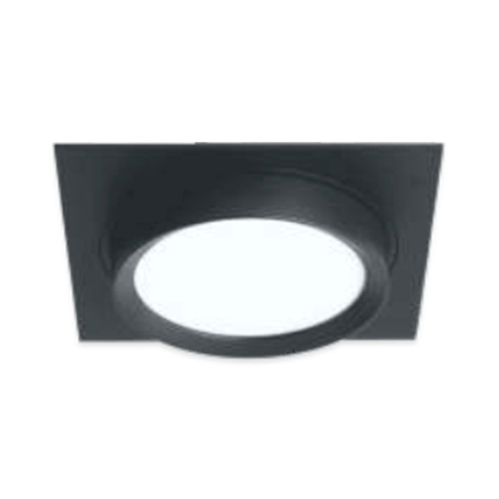 Светильник GX53 ART INFINITY квадрат чёрный, встраиваемый, 110*110*50 мм, 60 шт/кор