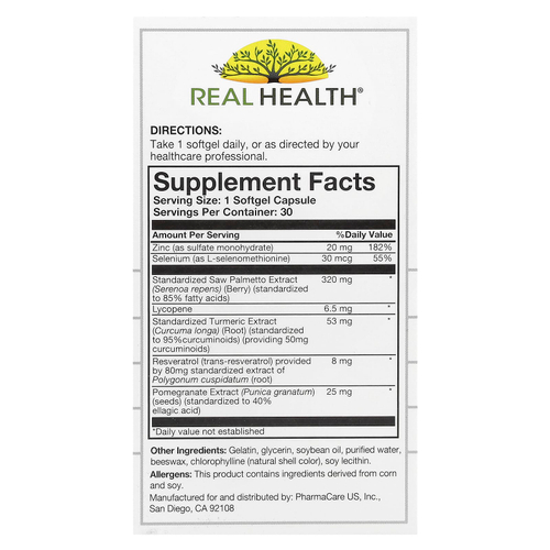 Real Health, Prostate™ Complete, 30 капсул