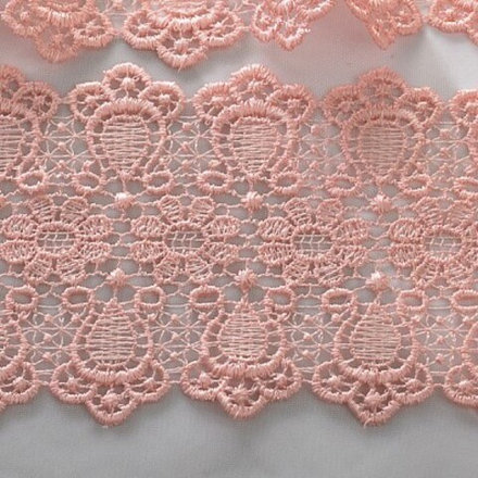 Кружево гипюр шир.80мм цв.5 розовый