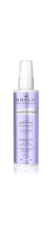 Brelil Numéro спрей для волос, нейтрализующий желтоватые тона Silver Blonde Sublimeches Spray