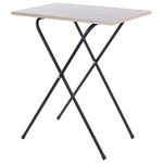 Стол BRABIX "Smart CD-011", 600х380х705 мм, ЛОФТ, складной, металл/ЛДСП дуб, каркас черный, 641878